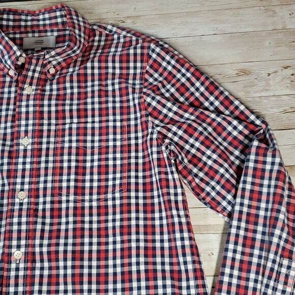 Jack Spade NYC Red Blue White Plaid Long Sleeve Button Down‎ Shirt Mens L - Picture 4 of 8